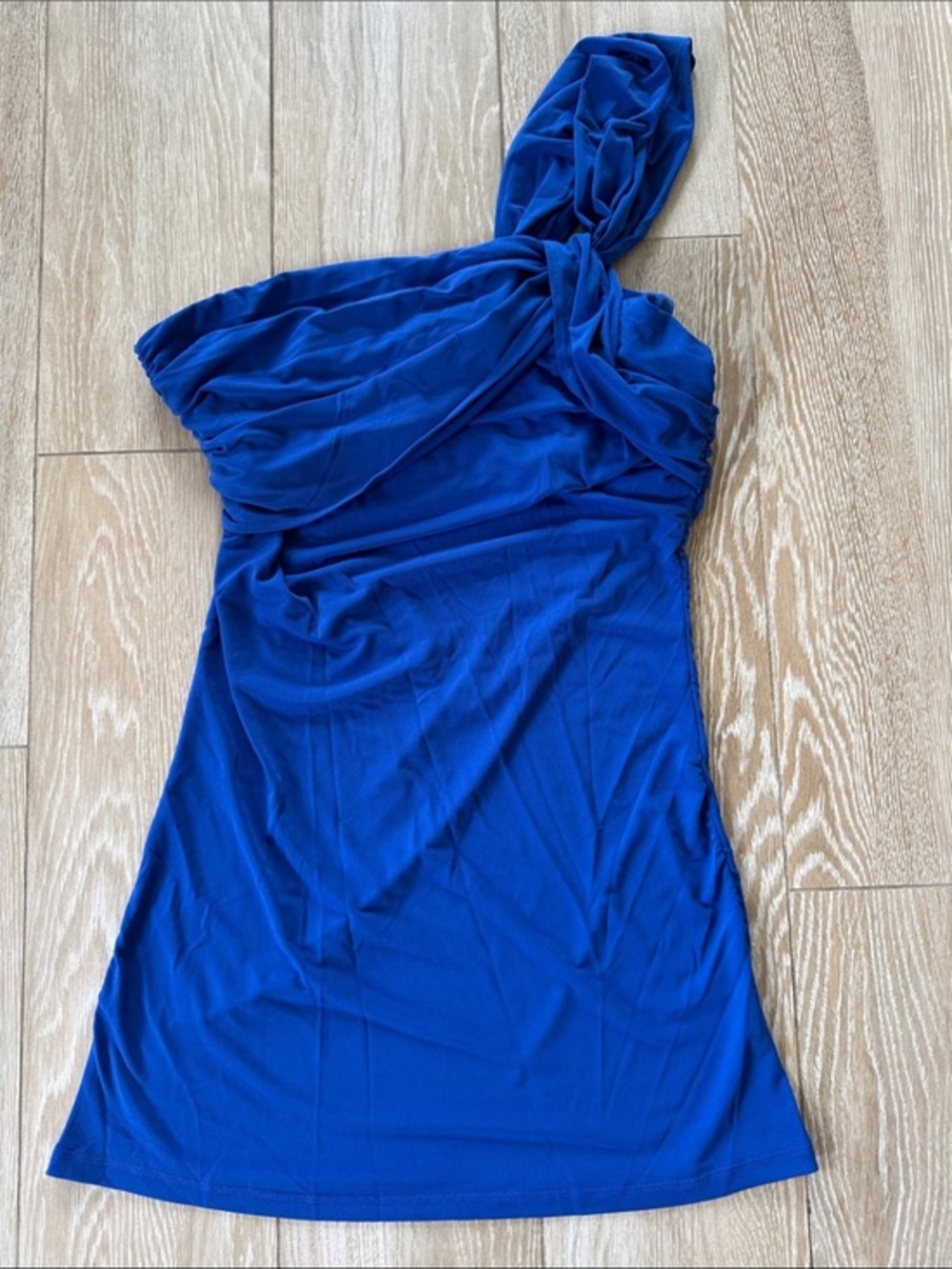 NWT The Limited Royal Blue One shoulder Bodycon Mini Dress L
